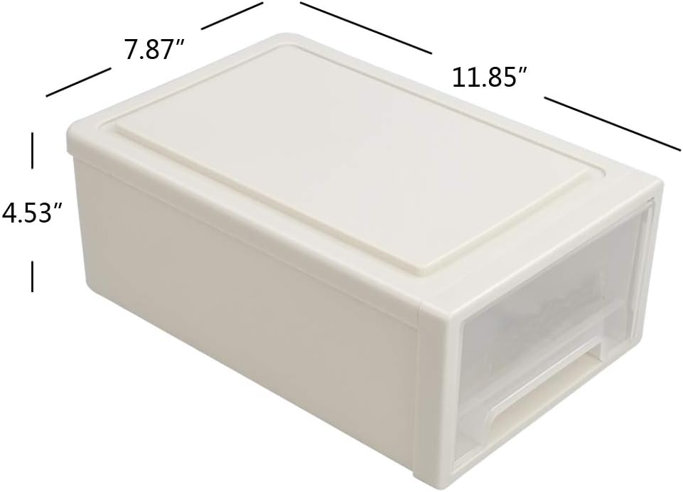 6 Quart Plastic Chest of Drawers, Desktop Office Organizer, 3 Pack