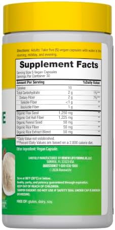 Renew Life Daily Digestive Prebiotic Fiber | 150 Vegan Capsules