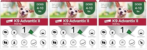 K9 Advantix II Small Dog Vet-Recommended Flea, Tick & Mosquito Treatment & Prevention | Dogs 4-10 lbs. | 6-Mo Supply