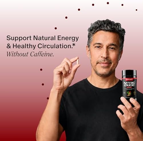 Snap Supplements Nitric Oxide Booster for Men & Women, 60 Vegan Capsules