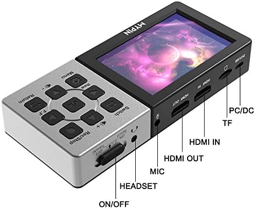 1080P@60fps Capture Card with 3.5 Inch LCD and Remote Control, HDMI Video Recorder for PS4, Xbox One, LiveTV, DVR