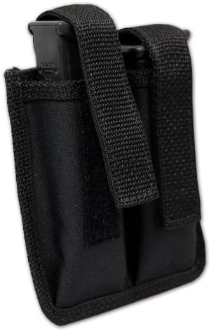 Barsony New Double Magazine Pouch for Compact, Sub-Compact 9mm 40 45