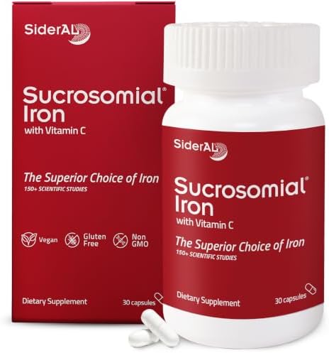 SiderAL Forte Sucrosomial Iron Supplement for Women and Men - Clinically Proven to Increase Levels without Side Effects, Gentle on Stomach