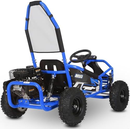 MotoTec Mud 98cc Go Kart Full Suspension Blue