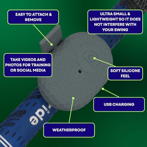SnapSwing Hands-Free Golf Swing Recorder – Instantly Film Every Swing from Your Club Grip – Fix Your Swing Faster Without a Coach – Bluetooth