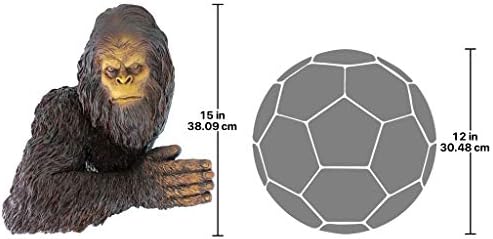 Design Toscano DB583078 Bigfoot The Bashful Yeti Indoor/Outdoor Garden Tree Sculpture, 15 Inches Wide, 12 Inches Deep, 15 Inches High