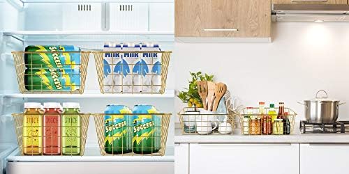 Wire Baskets for Organizing 4 Pack Pantry Baskets For Storage 11x8.7x4.7in