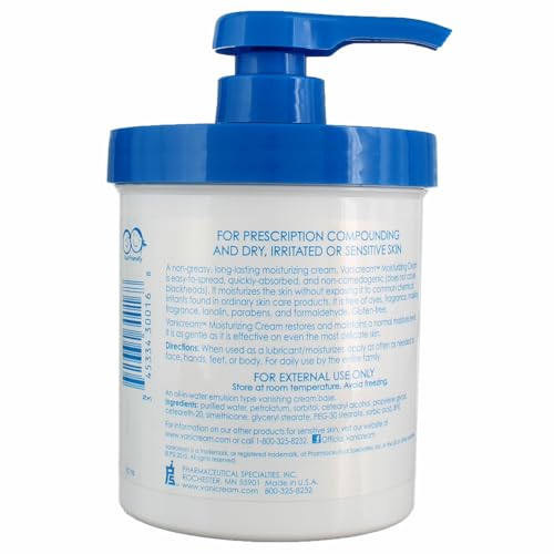 Vanicream Skin Cream With Pump Dispenser 16 oz (Pack of 5)