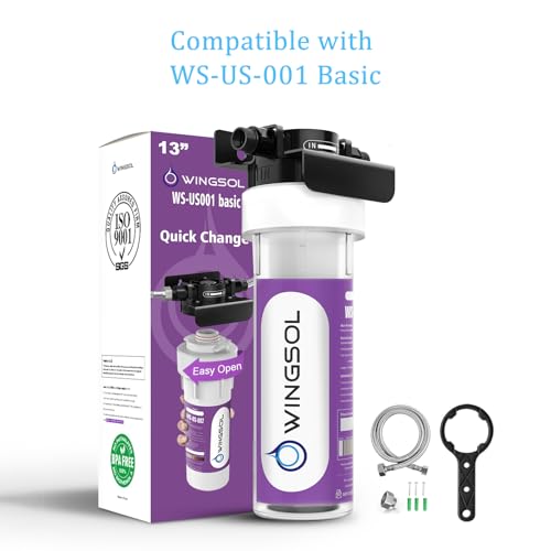 WINGSOL Basic Replacement Filter Cartridge for Under Sink Water Filter Compatibel with: WS-US-001 Advanced, WS-US-001 Basic, WS-US-001 Advanced (F)