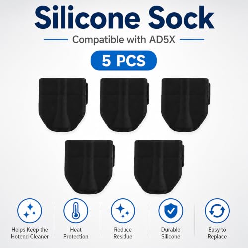 3D Printer Tool Kit for Flashforge AD5X, Nozzle Cleaning Accessories | Includes silicone socks, nozzle brushes, PTFE tube, clog poke, Allen keys