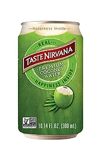 Taste Nirvana Real Coconut Water, Premium Coconut Water, 9.5 Ounce Glass Bottles (Pack of 12)