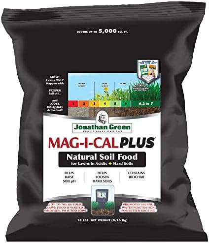 Jonathan Green (11354) Mag-I-Cal Plus Soil Food for Lawns in Acidic & Hard Soils - Soil Amendment for Grass (5,000 Sq. Ft.)