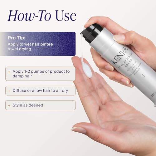 Kenra Curl Defining Crème 5 | Texture Enhancing Styler | Tames Frizz & Flyaways | Refines and Seperates Curls & Waves | Helps Resist Humidity | Medium To Coarse Hair