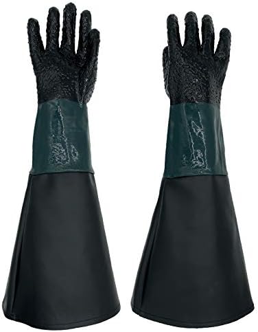 Rubber Sandblaster Gloves for Abrasive Blasting be Used on Sandblast Cabinet Sand Blasting Gloves With Particle