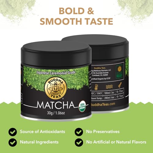 Buddha Teas - Organic Sencha Green Tea - For Health & Wellbeing - Japanese Green Tea - With Antioxidants & Minerals - Clean Ingredients - Caffeinated - OU Kosher & Non-GMO - 18 Tea Bags (Pack of 1)