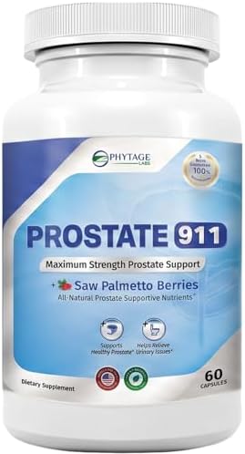 Prostate 911 – Advanced Men’s Health Supplement – Saw Palmetto Prostate Support Formula with Pumpkin Seed & Nettle Root – Daily Urinary