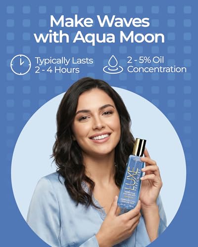 Luxe Perfumery Aqua Moon Hair & Body Perfume Mist – Fruity Floral Musk with Green Apple, Jasmine & Freesia – Hydrating Coconut Oil & Glycerin