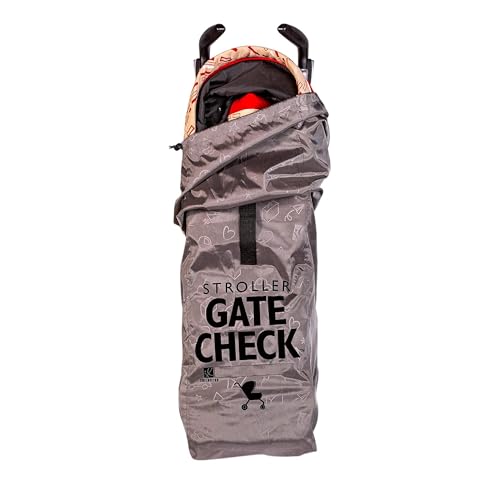J.L. Childress Gate Check Bag for Umbrella Strollers - Travel Bag for Airplane, Fits Most Single Umbrella Baby Strollers, Airport Accessories for Gate Check, Flying Essentials - Red