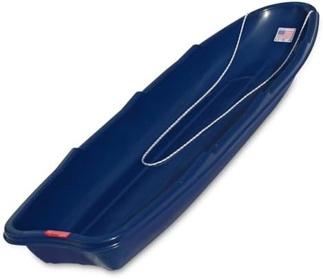 Flexible Flyer Winter Trek 3-Person Large Snow Sled – 5.5 ft Heavy-Duty Plastic Toboggan Pull Sled for Downhill Fun, Utility, Ice Fishing