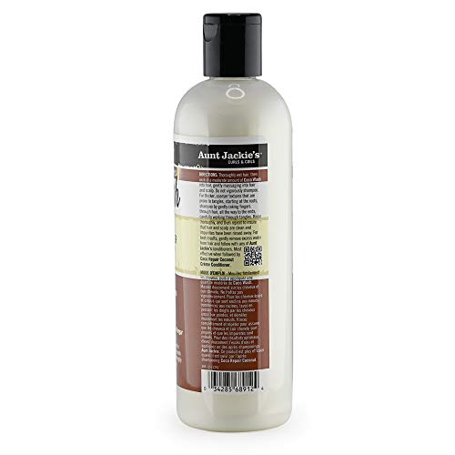 Aunt Jackie's Coconut Crème Recipes Curl Boss Coconut Curling Hair Gel for Natural Curls, Coils and Waves, 15 oz