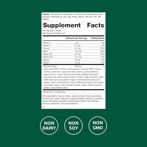 Standard Process Vasculin - Supplement for Cardiovascular & Healthy Heart Support - Supports Collagen Formation & Heart Health - Non-Dairy & Non-Soy