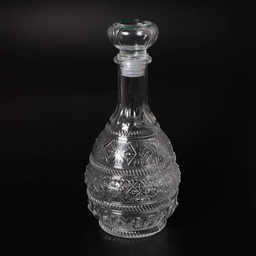 MDLUU Liquor Decanter, Glass Spirits Decanter with Airtight Stopper, Whiskey Vodka Bourbon Decanter Bottle for Gift, Home, Bar, Party Decor