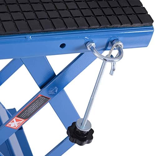DURHAND 300 lbs Hydraulic Motorcycle Scissor Jack Lift Foot Step Wheels | for Small Dirt Bikes