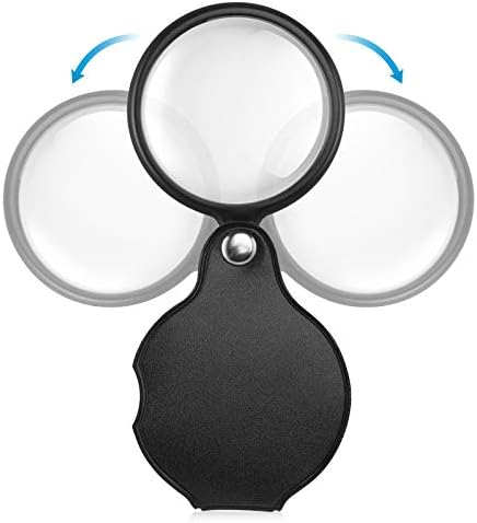 2PCS Small Magnifying Glasses for Kids/Senior, 10X Pocket Magnifier