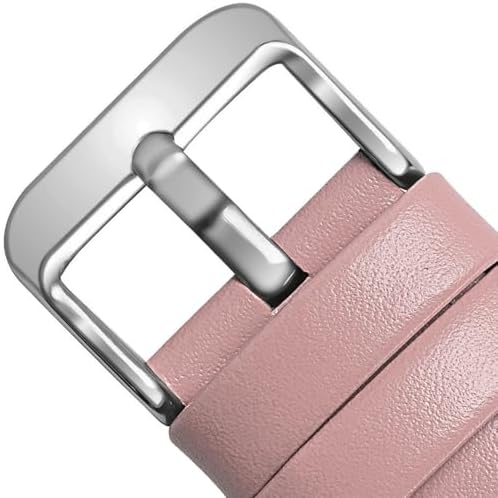 Fullmosa 22mm Quick Release Leather Watch Band for Garmin Samsung Galaxy | Strap for Garmin Vivoactive 4 45mm,Garmin Venu 4(45mm)/Venu 3/Venu 2,Samsung Galaxy Women Men, Red&Silver Buckle