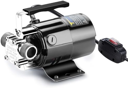 Water Transfer Pump, 115V 1/10HP 330GPH Electric Utility Water Pump with 6ft Water Hose Kit, Portable Small Water Pump For Pool Draining, Removing Water From Rain Barrel, Aquariums, etc.