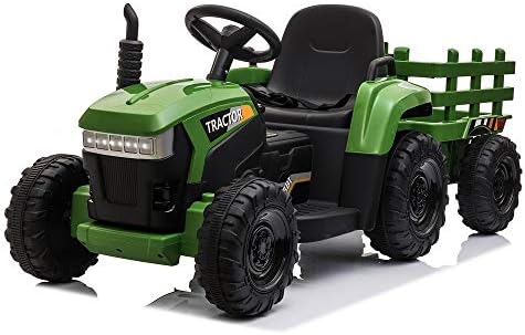 TOBBI Kids Electric Ride On Toy Tractor, Toddlers 12V Battery-Powered Car to Drive
