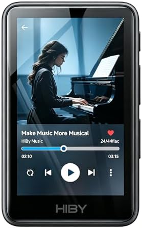 HiBy Music R1 Bluetooth MP3 Player with Touchscreen, Hi-Res Audio & Wireless Dual Certified, Supports Tidal & Qobuz Streaming, LDAC, Expandable Storage up to 2TB, 15-Hour Playtime
