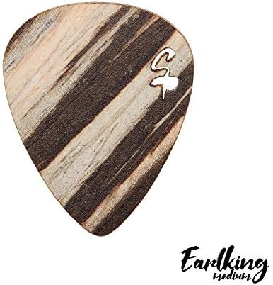 Stickpick | Set of 7 flexible guitar picks made of real wood | For electric