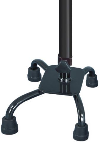 Hugo Mobility Adjustable Quad Walking Cane for Everyday Use, Ebony | Adjustable Quad Cane Offers Stable Base for Confident, Everyday Walking Support and Independence at Home