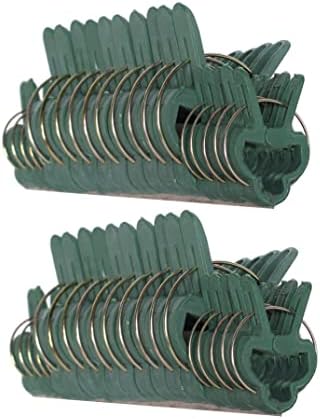 Plant Clips 40 Piece Green Gentle Gardening Plant & Flower Lever Loop Gripper Clips, Tool for Supporting or Straightening Plant Stems, Stalks, and Vines, Garden Clips, by RamPro