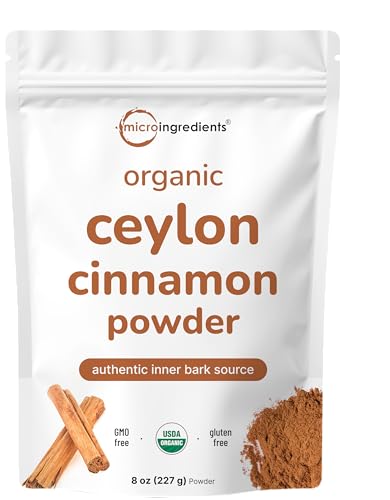 Micro Ingredients Organic Ceylon Cinnamon Powder, 2 lb Sri Lanka Source | True Cinnamon for Spice & Seasoning | Great for Baking, Cooking, & Drinks | Additive Free, Non-GMO