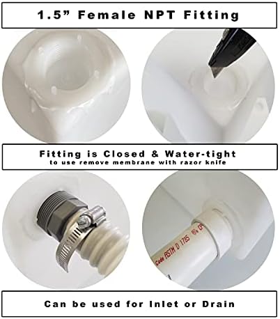 Class A Customs | 75 Gallon RV Concession Fresh Water Holding Tank with 12 Volt Water Pump | T-7500-PUMP