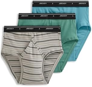 Jockey Classic Low Rise Brief- 3 Pack - 100% Cotton Underwear for Men