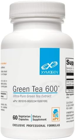 XYMOGEN Green Tea 600 - Antioxidant & Immune Support - 600 mg Green Tea Aqueous Extract - Vegetarian, Gluten-Free & Non-GMO - 60 Capsules