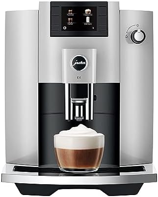 Jura E6 Automatic, Espresso Machine (Platinum) Bundle | Programmable Coffee Strength, Smart Filter Cartridge, Cleaning Tablets, Coffee Beans Bag
