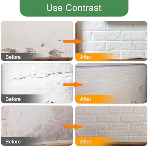 3D Self Adhesive Foam Wall Panels, 10 Tiles Cover 57 sq feet, Peel and Stick Brick Wallpaper for Living Room Bedroom Wall Decoration