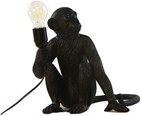 Golden Monkey Table Lamp, LongTN LED Resin Sitting Monkey Lighting