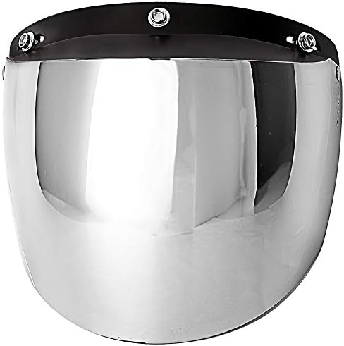 3-Snap Flip Shield Visor for Motorcycle Helmets (Clear)