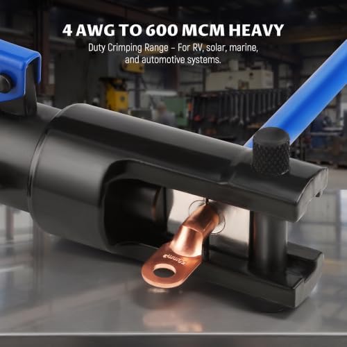 Lichamp 19 Packs Hydraulic Cable Lug Tool with 4 AWG to 600 MCM