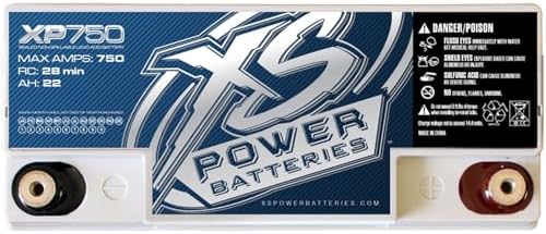 XS Power XP750 XP Series 12V 750 Amp AGM Supplemental Battery with M6 Terminal Bolt