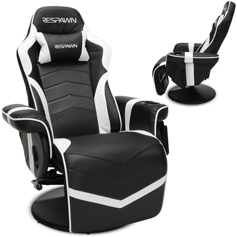 Respawn 900 Gaming Recliner Chair with Footrest, Cup Holder and Swivel