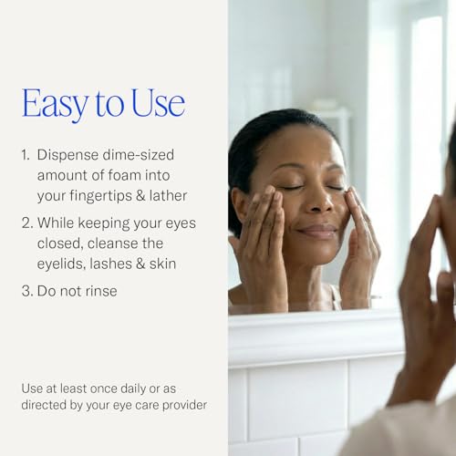 Foaming Eyelid Cleanser with 4-Terpineol from Tea Tree Oil, 1.5 oz | Foaming Cleanser to Clear Dirt & Debris that Allow Demodex Mites to Thrive