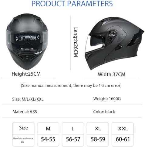 Bluetooth Motorcycle Helmet,Modular Motorcycle Helmet with Bluetooth,DOT Approved Dual Visor Full Face Flip up Bluetooth Integrated Motorcycle Helmets for Adults Men Women