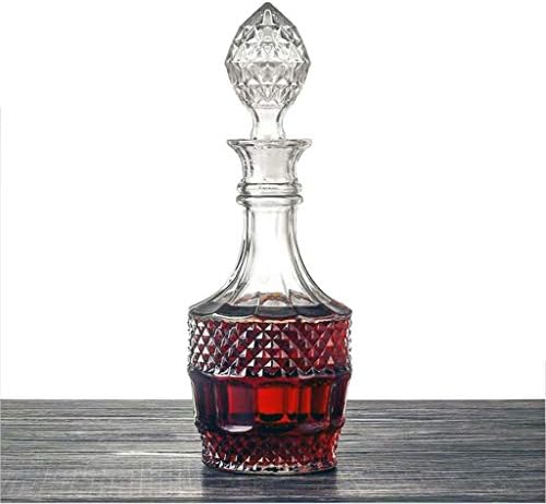 MDLUU Liquor Decanter, Glass Decanter Bottle with Airtight Stopper, Wiskey Vodka Bourbon Decanter for Gift, Home, Bar, Party Decor, 27oz/800ml Clear