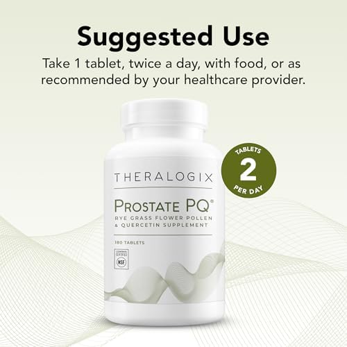 Theralogix Prostate PQ - Rye Grass Pollen Extract & Quercetin Supplement - 90-Day Supply - Antioxidant Support for Prostate & Pelvic Health &